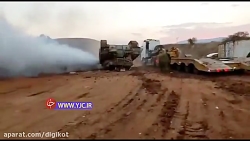 لحظه واژگونی تانک ارتش رژیم صه...