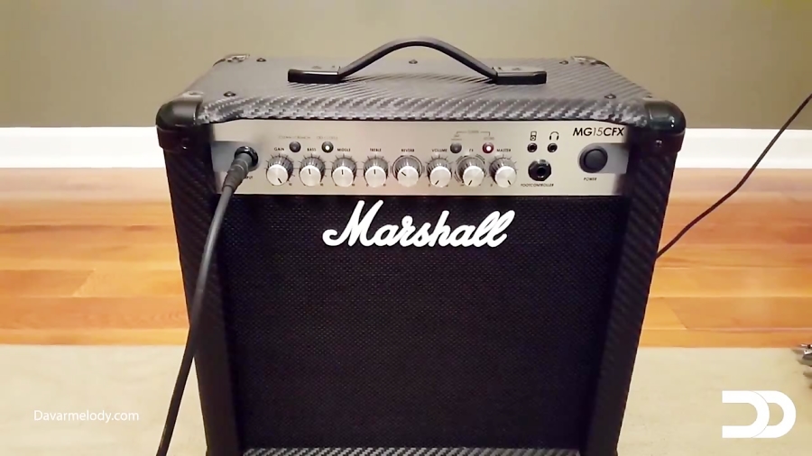 معرفی آمپلی فایر گیتار الکتریک مارشال Marshall MG15CFX | داور ملودی زمان112ثانیه