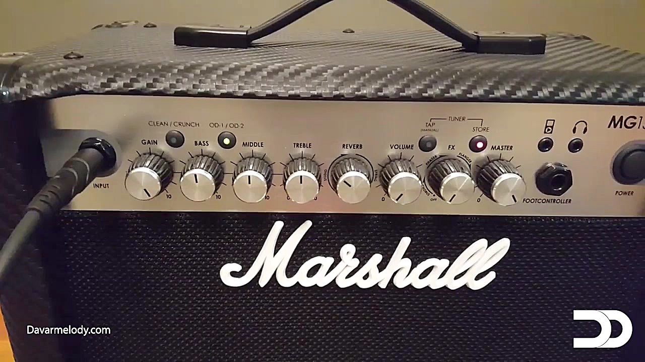 معرفی آمپلی فایر گیتار الکتریک مارشال Marshall MG15CFX | داور ملودی زمان112ثانیه