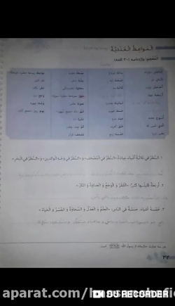 عرب هفتم واژه نامه درس ۳ بخش د...