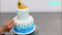 اموزش کیک کارتون السا و انا X...