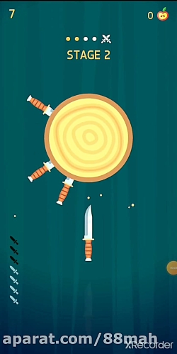 گیم پلی بازی جالب knife hit دن...