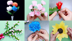 گل سازی با کاغذ و مقوا های رنگ...