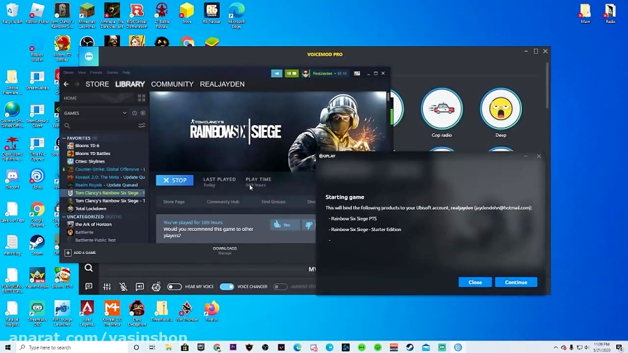 چگونه اکانت یوپلی را به استیم لینک کنیم برای بازی رینبو سیکس