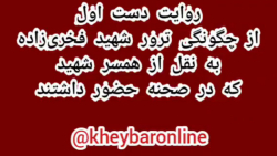 چگونگی شهادت شهید فخری زاده به...