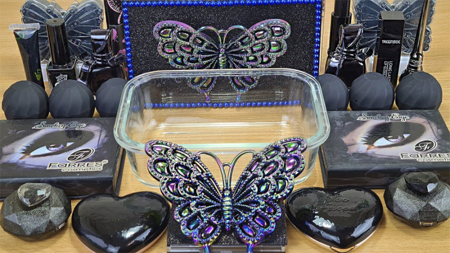 اسلایم شفاف و لوازم میکاپ اکلی...