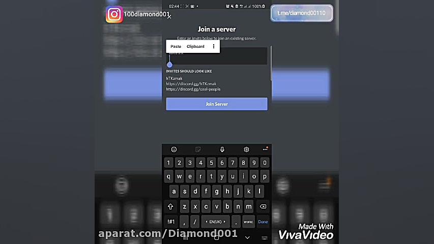 ویدئو معرفی و آموزش دیسکورد (سرور الماس/DIAMOND) زمان225ثانیه