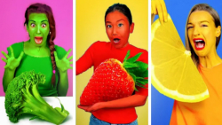 تفریحی خنده دار  چالش غذاها و...