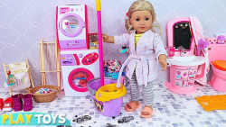 عروسک ها گل بازی میکنند  تمیز...