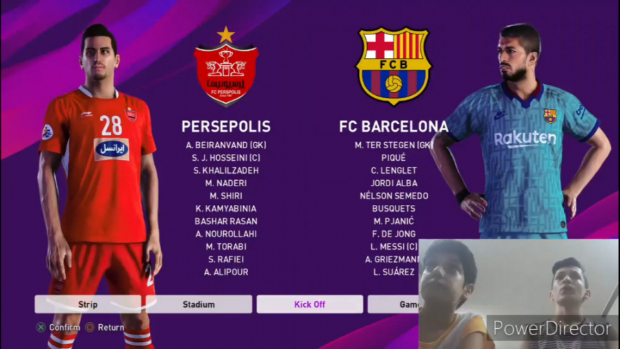 بازی جذاب و حساس پرسپولیس و بارسلونا در PES 2020 البته درجه بازی متوسط بود! هیو جکمن