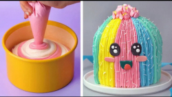 تزئین کیک های رنگی عالی