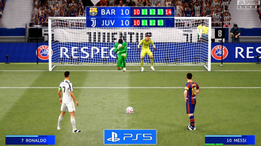 بارسلونا - یونتوس _ ضربات پنالتی FIFA 21 PS5