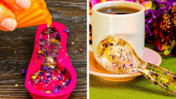 ۱۵ کاردستی رنگی با رزین  ایده...