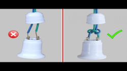 آموزش روش صحیح اتصال سیم برق به سرپیچ لامپ