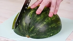 آموزش برش هندوانه و تزیین مخصو...