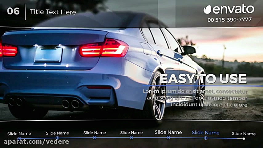 پروژه افترافکت تیزر تبلیغاتی فروش خودرو Car Dealer Promo زمان63ثانیه