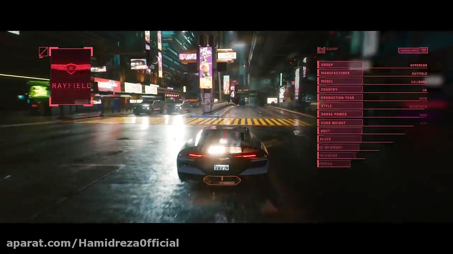 گیم پلی رانندگی در بازی سایبر پانک 2077 , Driving game play in CYBERPUNK 2077
