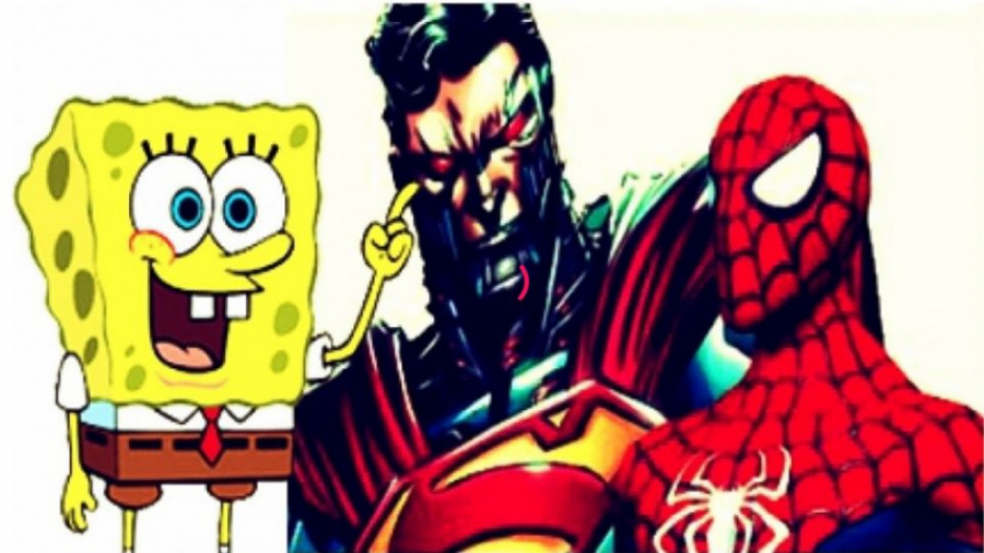 باب اسفنجی و مرد عنکبوتی علیه سوپرمن آهنی