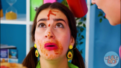 چالش خنده دار و جالب  چالش غذا...