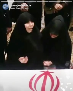 مادر شهید حدادیان پس از بازگشت...