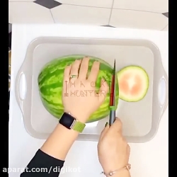 ترفند یلدایی برای برش هندوانه