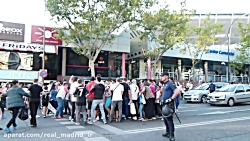 ریختن هواداران بر سر کریم بنزم...