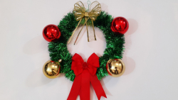 آموزش ساخت تاج گل کریسمس  کارد...