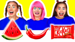 چالش خنده دار  چالش خوردن غذاه...