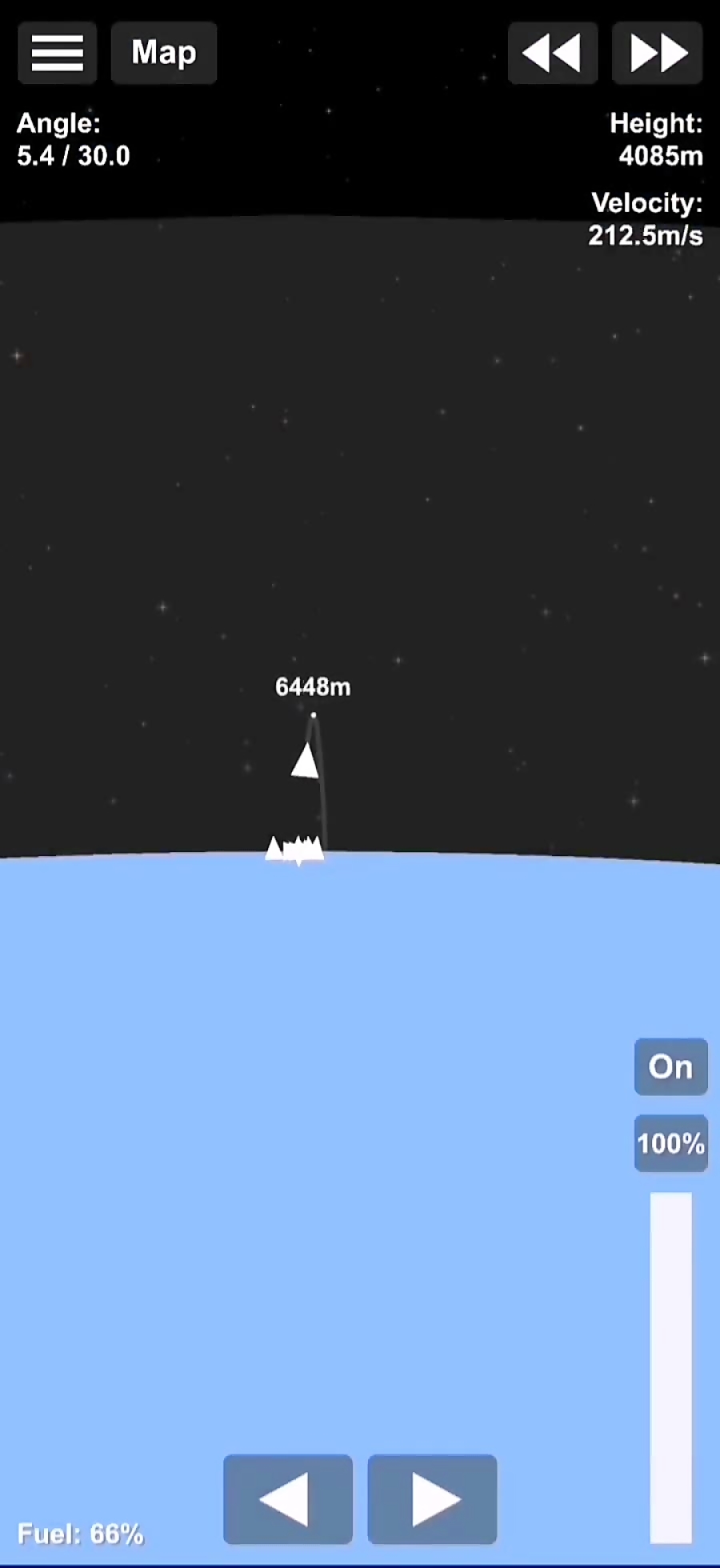 عملیات موشک space x در بازی spaceflight Simulator