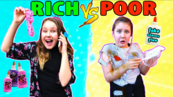 چالش ساخت اسلایم  دختر پولدار...