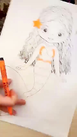 رنگ امیزی خوشگل ترین پری دریای...