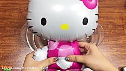 مخلوط کردن اسلایم های رنگی  اس...