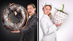 چالش خنده دار غذای سیاه و غذای...