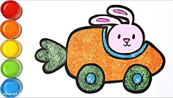 نقاشی خرگوش هویج ران