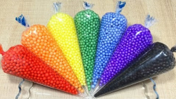 مخلوط کردن اسلایم های شفاف و پ...