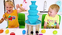 گبی و الکس | چالش چشمه شکلات آ...