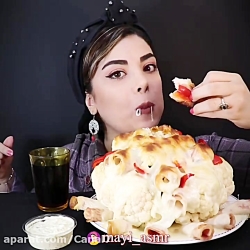 چالش غذاخوری اسمر  کلم سوخاری...