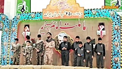 گروه سرود شهید محمود پایدار در اولین سالگرد شهادت حاج قاسم سلیمانی در جیرفت