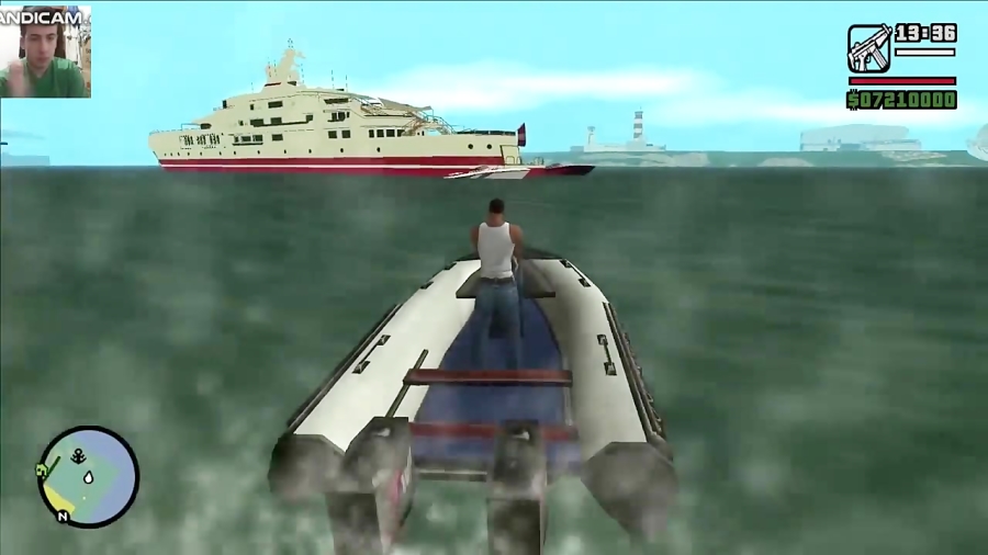 قایق بادبانی مخفی در دریا در GTA San Andreas! ( کد تقلب قایق )