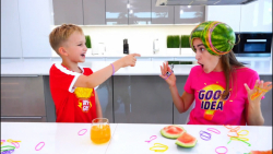 ولاد و نیکی  چالش هندوانه و بس...