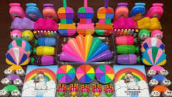 مخلوط اسلایمهای رنگی و اکلیل