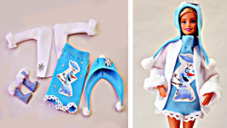 اموزش برای باربی   لباس زمستان...