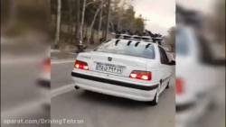 رد شدن پژو پارس کفخواب اسپرت از سرعت گیر