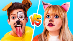 گربه در مقابل سگ  موقعیت های خ...