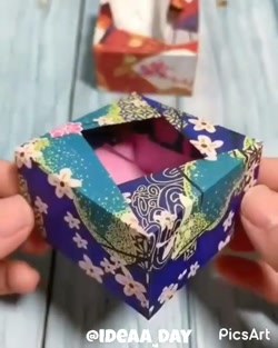 آموزش ساخت جا دستمال کاغذی (اوریگامی)