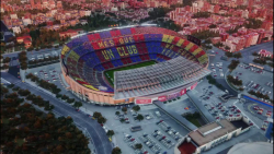 فیلم طرح موزائیکی ورزشگاه بارسلونا در پی اس ۲۰