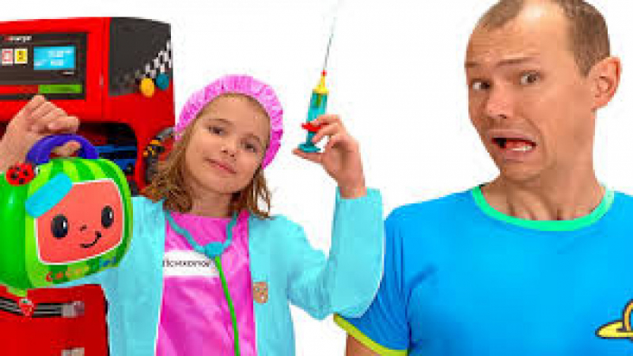 کتی و مکس  بابایی تنبل و دکتر...