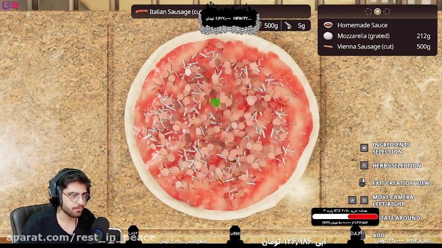 پارت 8 گیم پلی Pizza Simulator قارچو پنیرووووووووو ببین