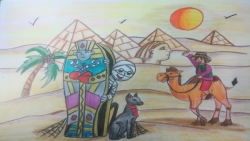 آموزش نقاشی (سفر به مصر )