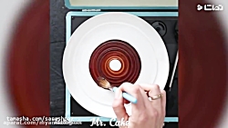 آموزش تزیین کیک شکلاتی | کیک ش...